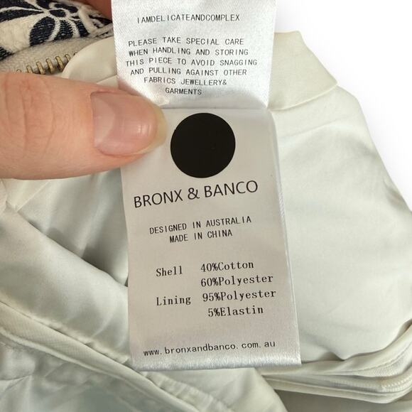 Bronx and Banco Santorini Maxi High Low Dress White Blue Extra Small 2 Women’s - Picture 7 of 11